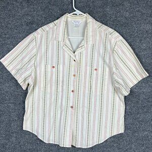 Womens Vintage 70s Shirt Buttonup‎ Patterned Cheryl Tiegs USA SZ M